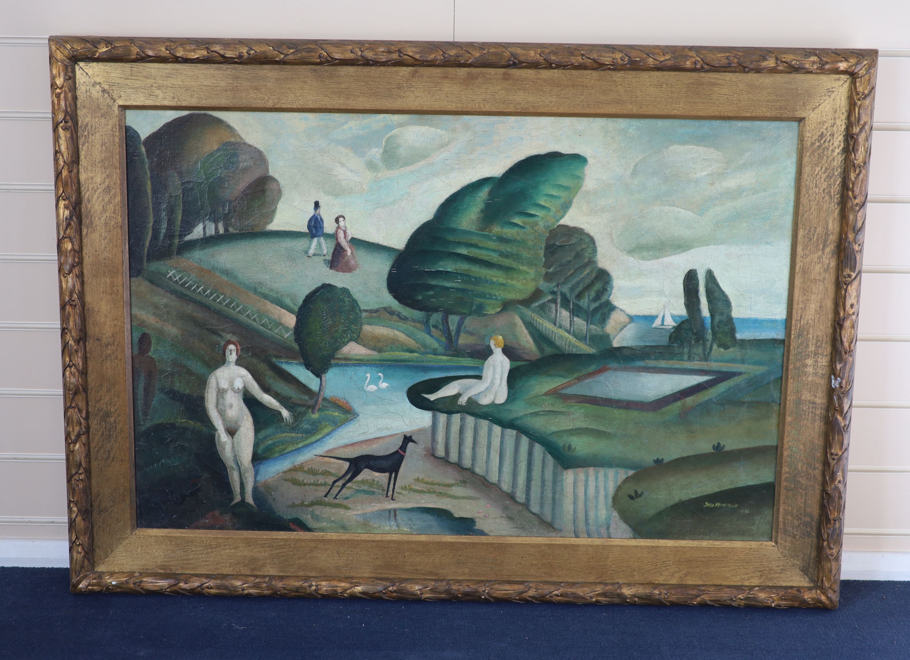 Robert Boyd Morrison (1896-1969), The Bathers, Oil on canvas, 60 x 90cm.
